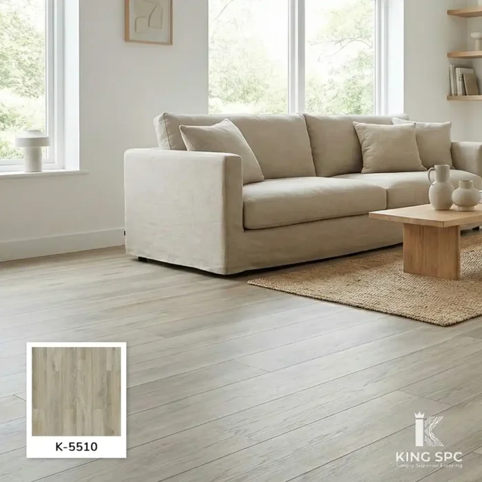 พื้นไม้ SPC สีเทาอ่อน Ash Grey (5610) สไตล์โมเดิร์นคอนเทมโพรารี