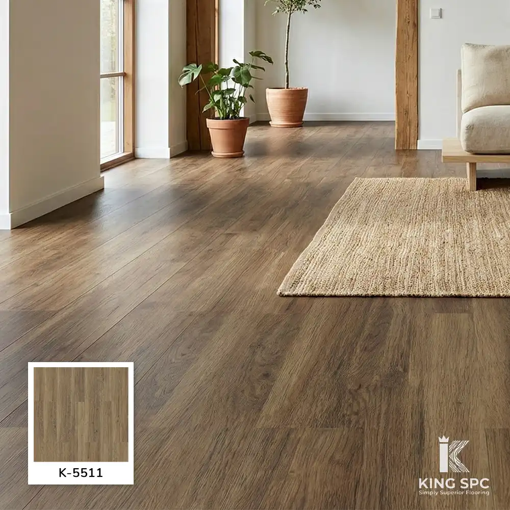 กระเบื้องยาง SPC สีไม้รมควัน Smoked Oak (5611) ลายไม้ชัด